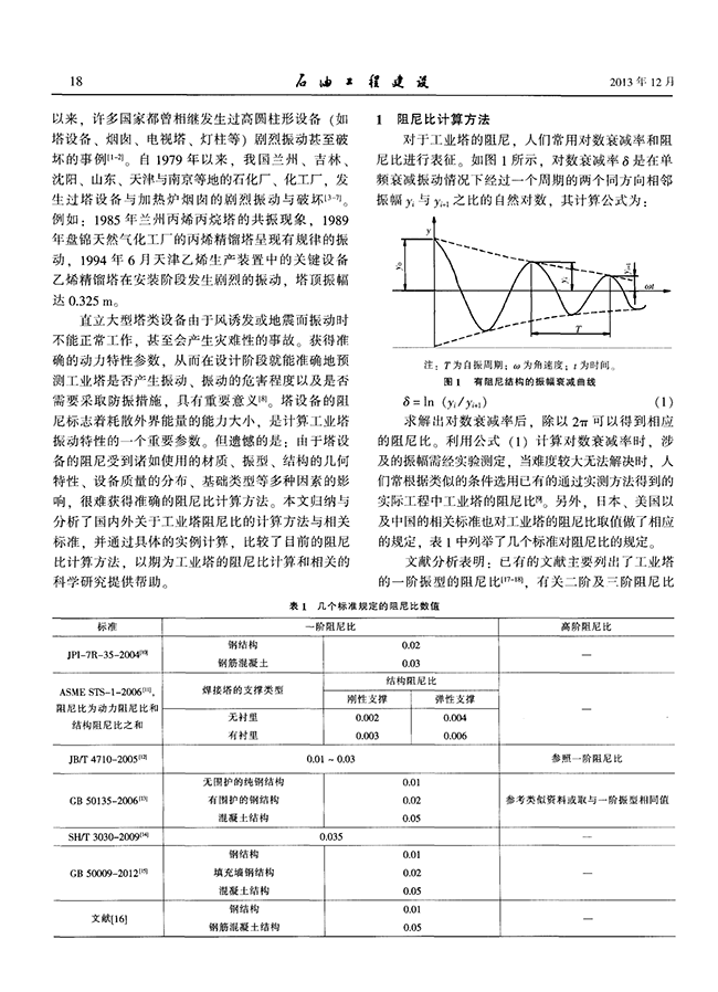 工業(yè)塔阻尼比的計算方法探討-錦益創(chuàng)典（天津）科技有限責(zé)任公司
